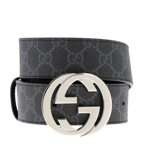 gucci belt gg supreme black|black Gucci imprime belt.